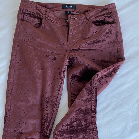 PAIGE Old Rose 🌹 Velvet skinny jeans - Picture 4 of 4